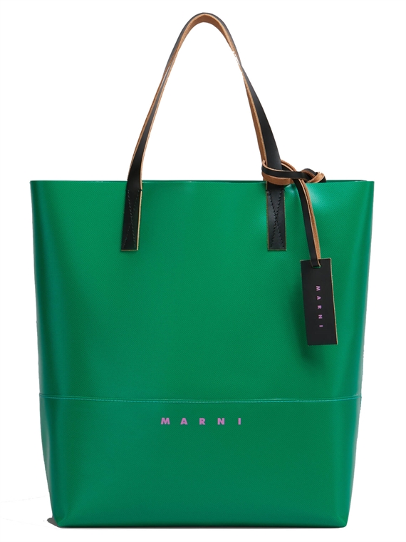 Marni Open Shopper Tote Bag, Seagreen 